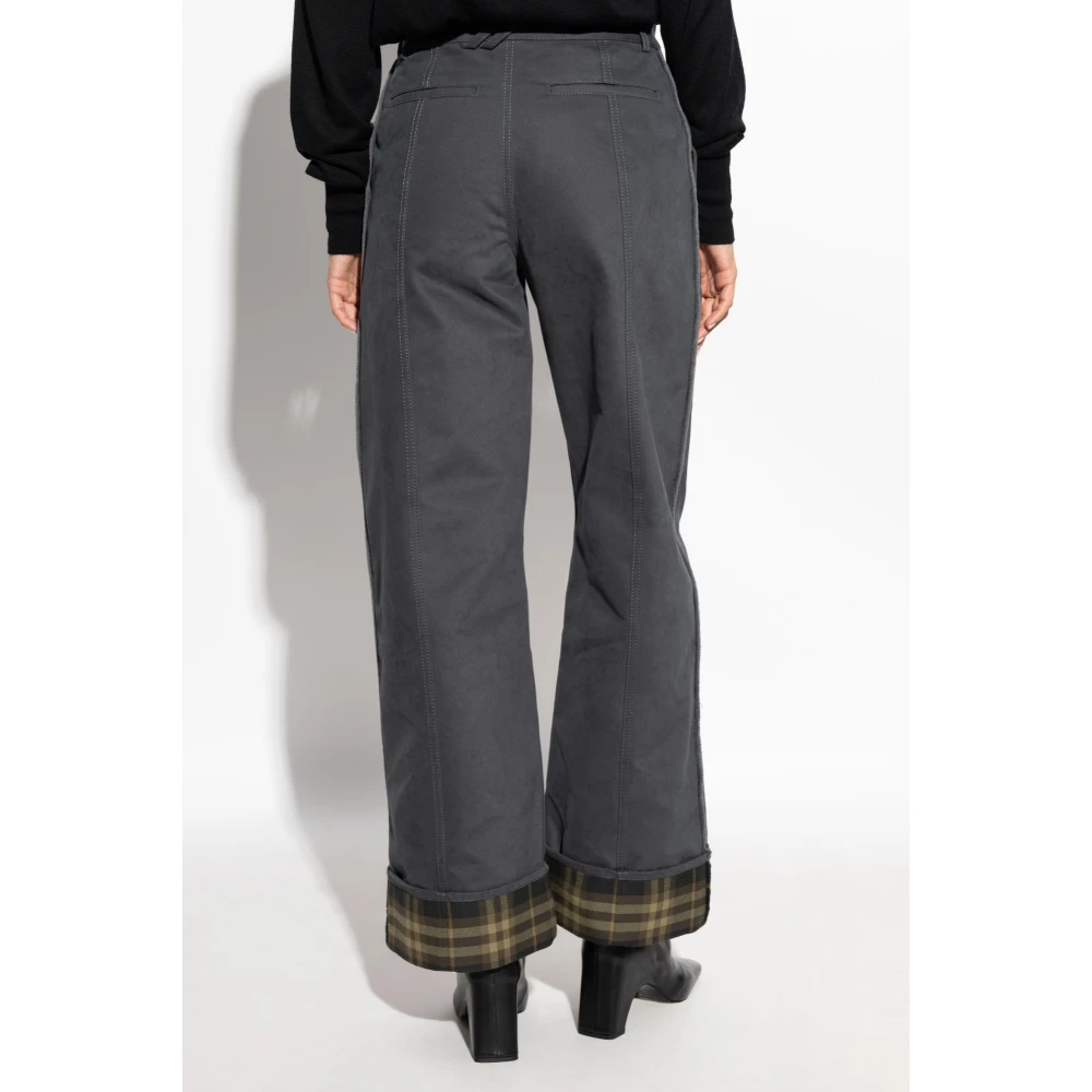 Burberry Wijde broek Gray Dames