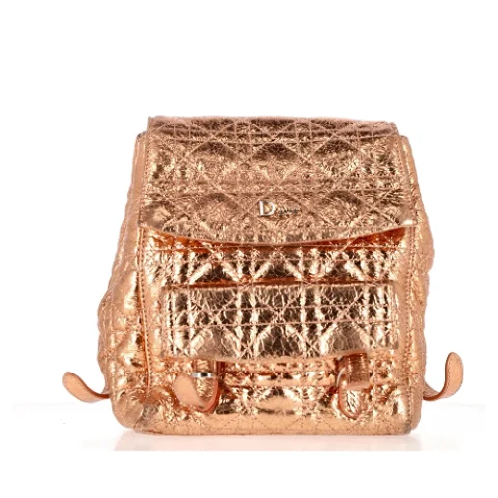 Dior Vintage Pre-owned Leather dior-bags Yellow Dames