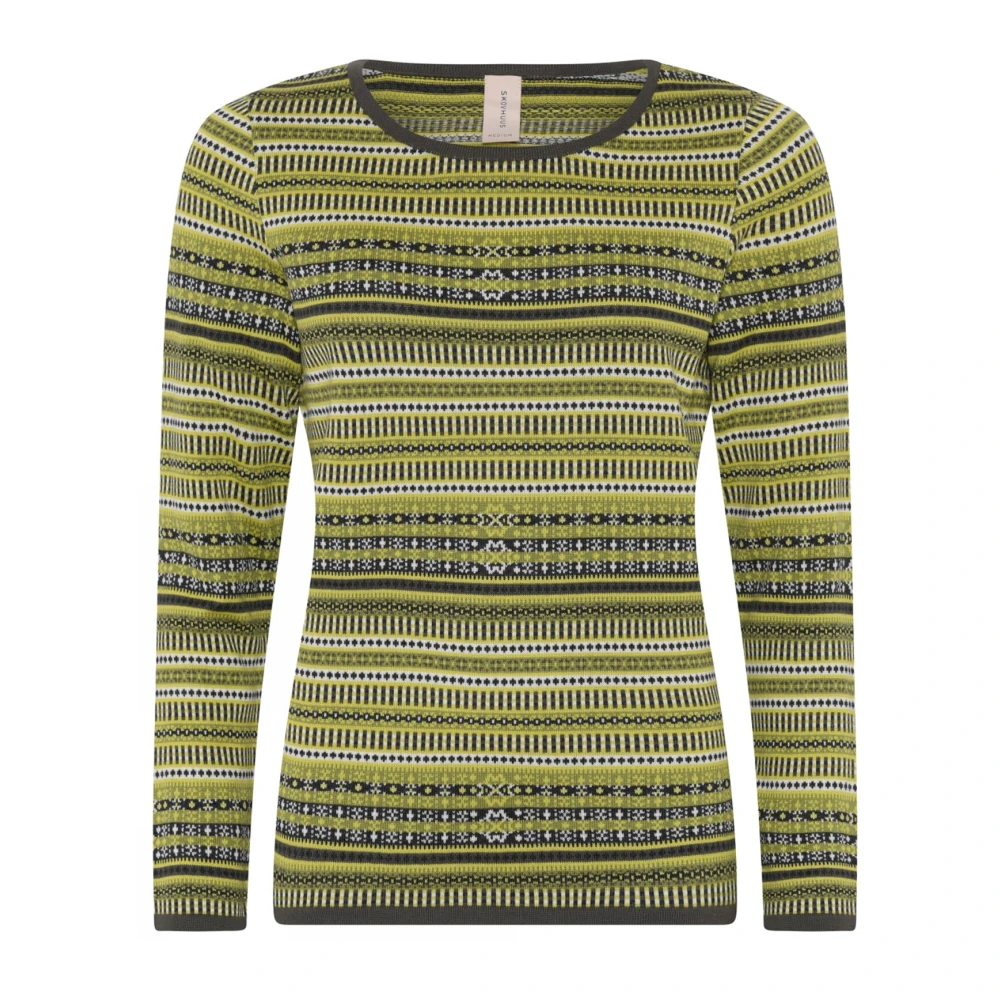 Skovhuus Mini Jaquard Pullover Blouse Oasis Green Dames