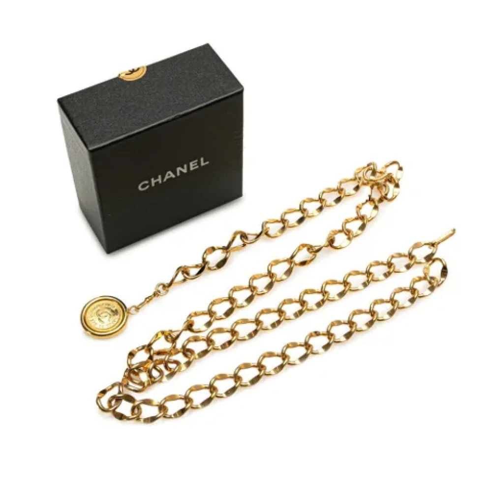 Chanel Vintage Pre-owned Metal belts Yellow Dames