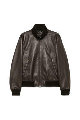 chocolate-brown-leather-jacket-high-neck