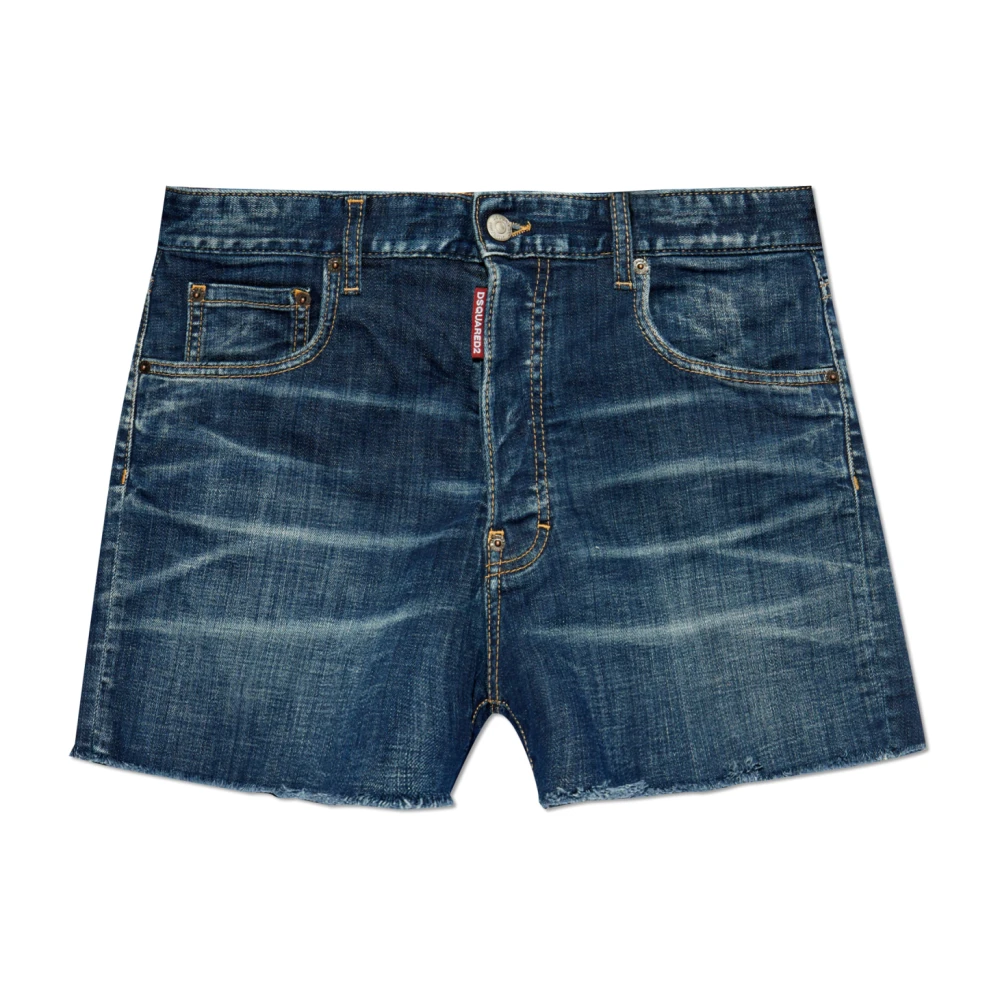 Dsquared2 Denim shorts met vintage effect Blue Dames