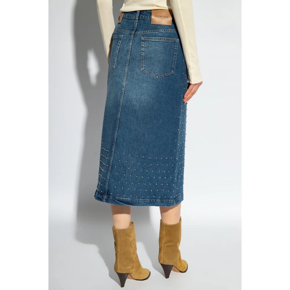 Munthe Lally denim rok Blue Dames