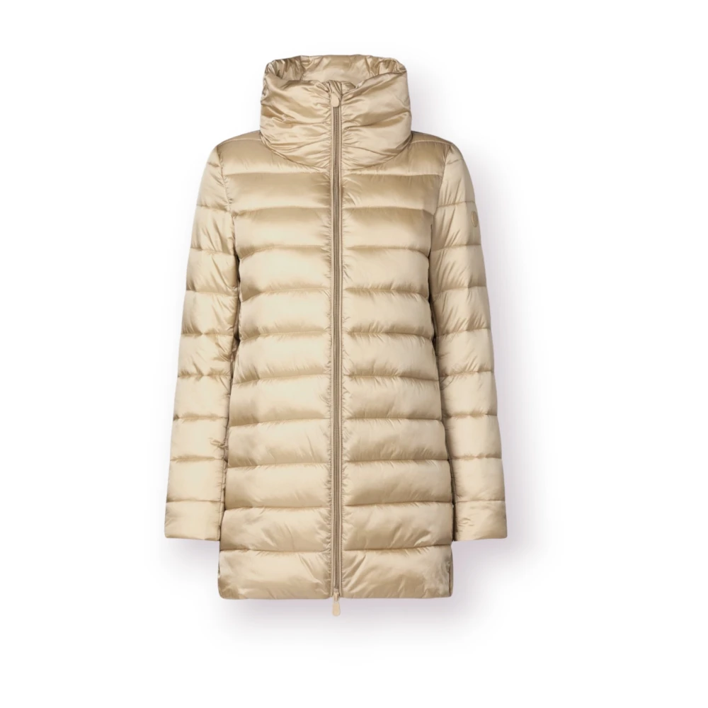 Save The Duck Puffer en Parka Jas Beige Dames