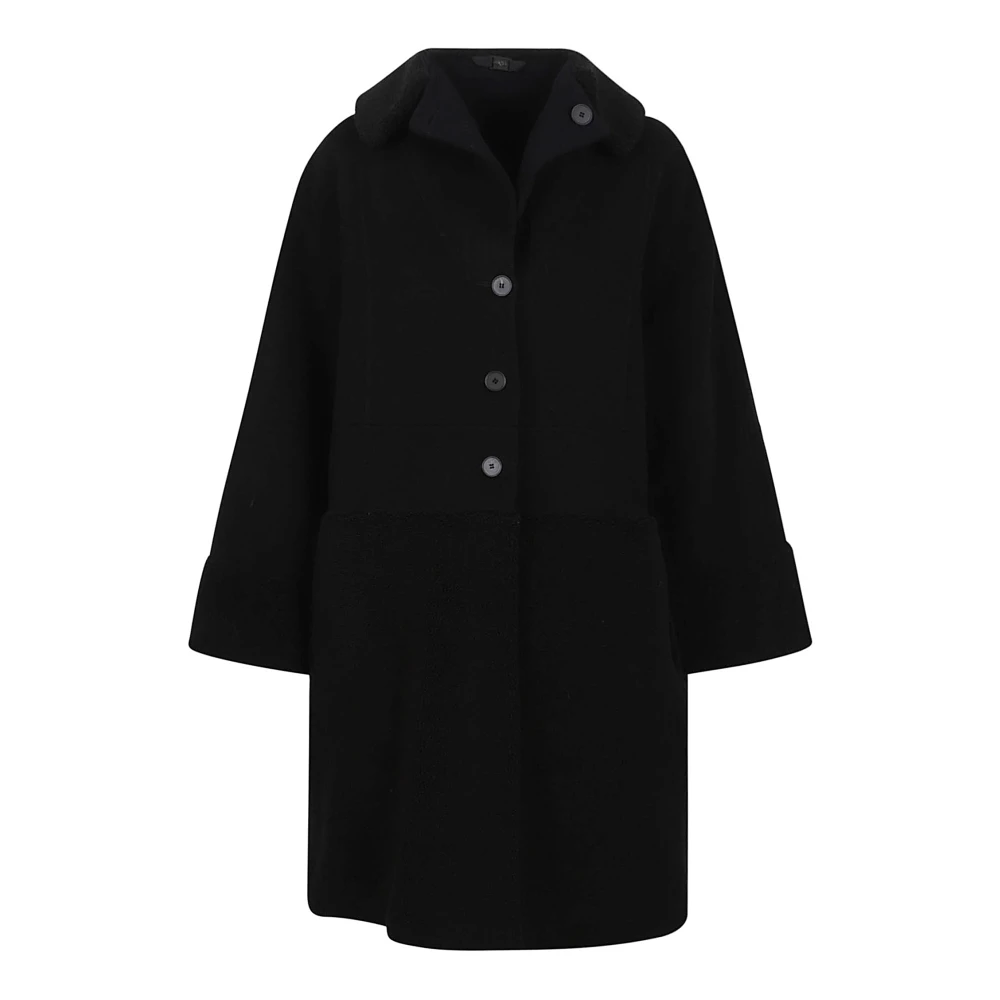 High Zwarte jassen Black Dames