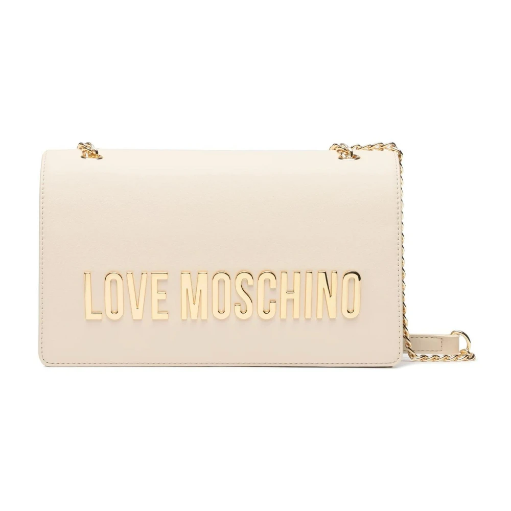 Love Moschino Grijze PU Leren Tas White Dames