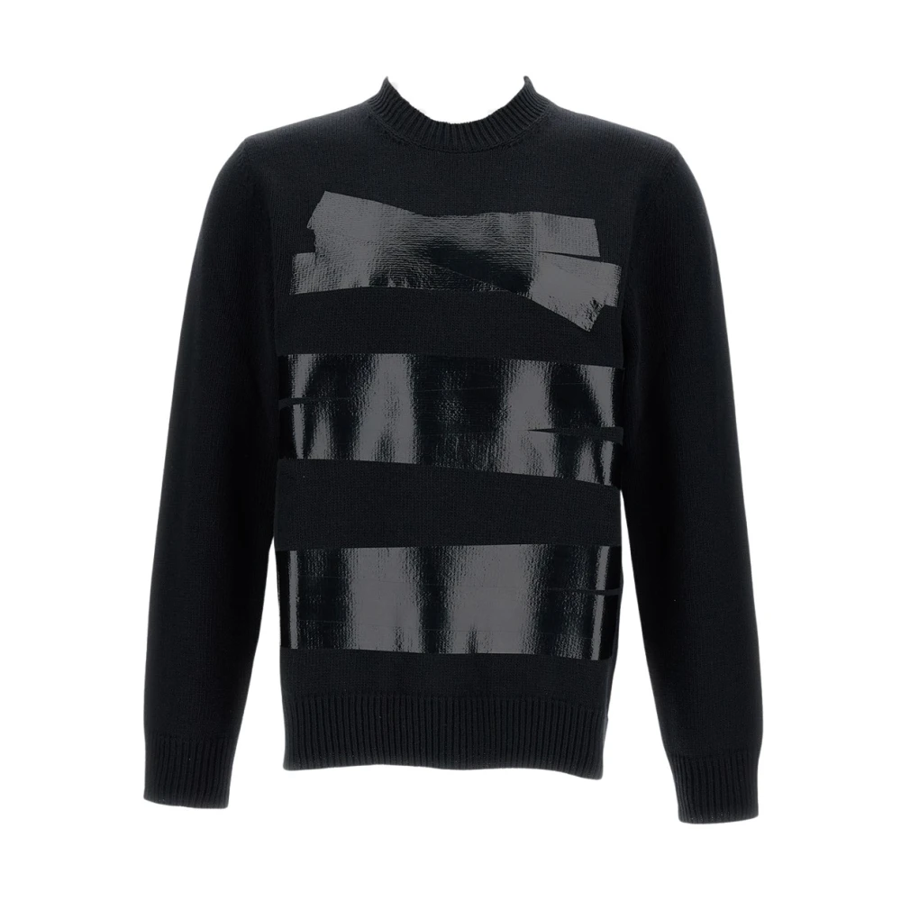 Mm6 Maison Margiela Herren Schwarz Taped Label Sweater