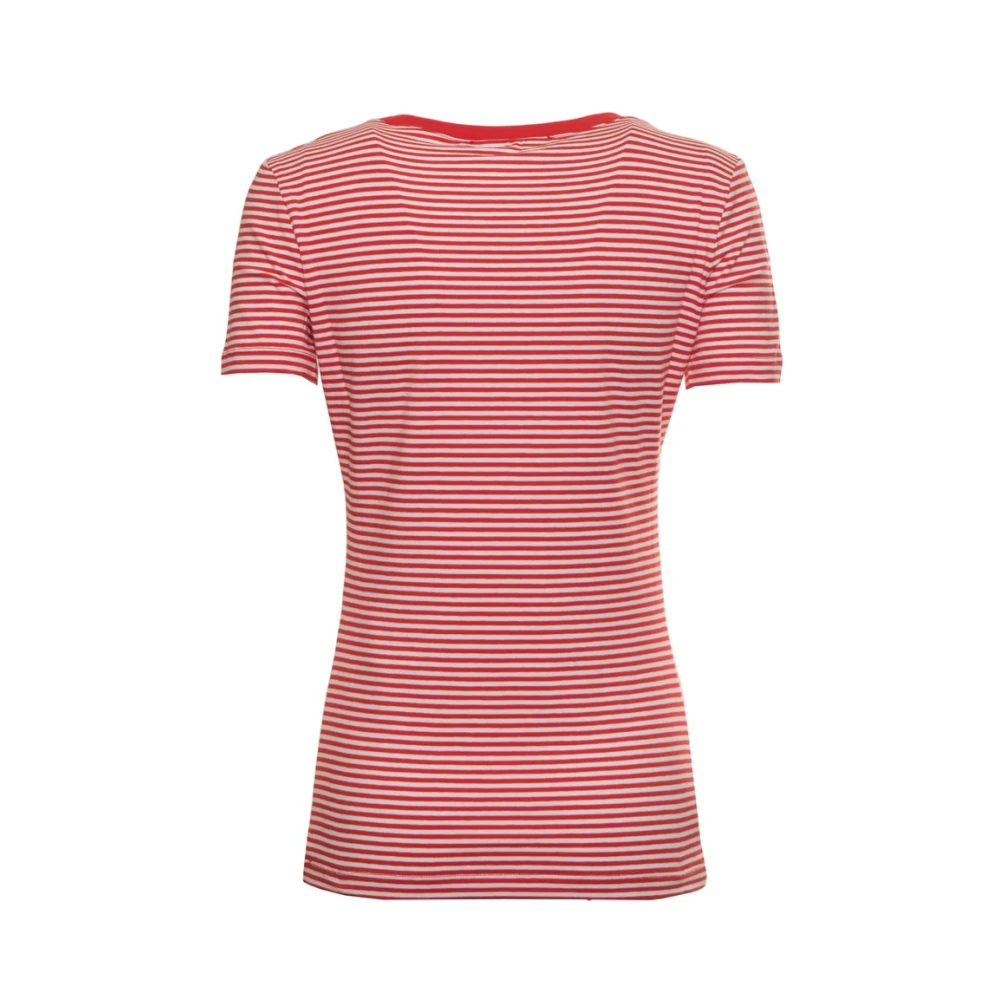 Moschino Gestreept Logo T-shirt voor vrouwen Multicolor Dames