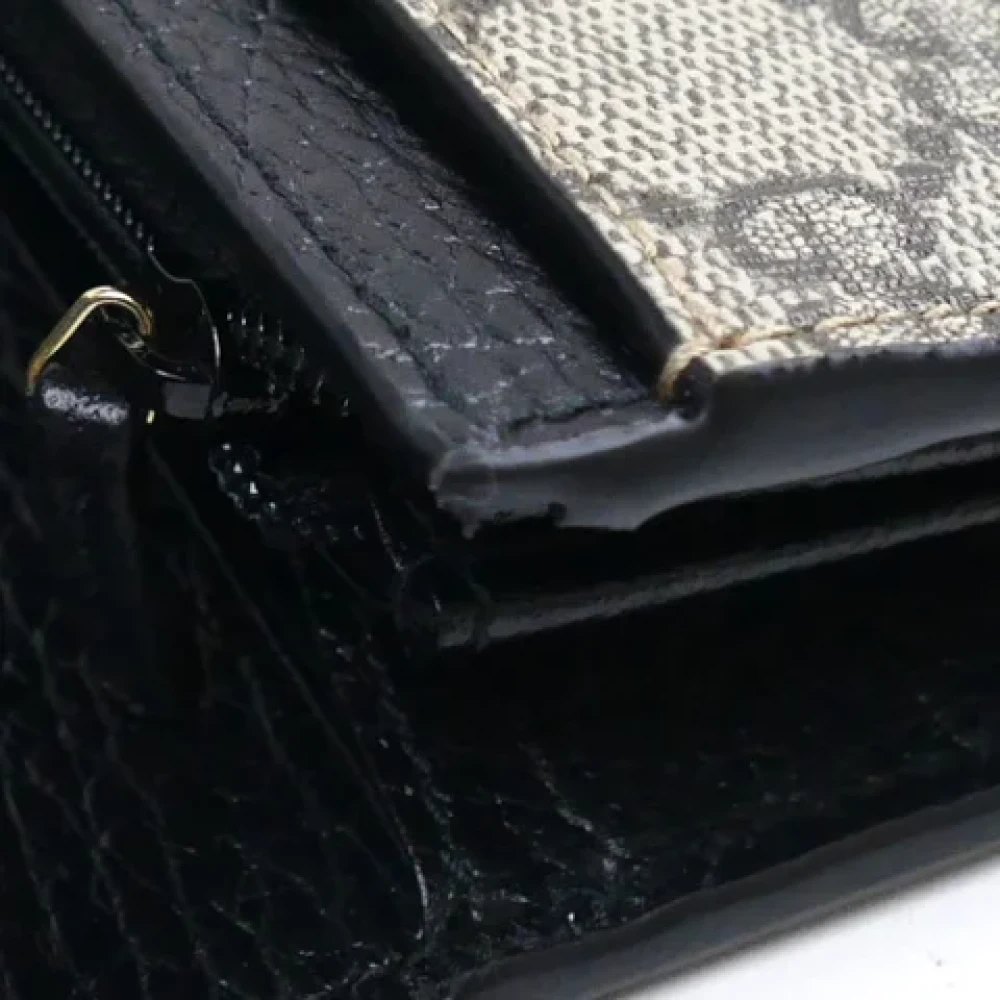 Gucci Vintage Pre-owned Canvas wallets Black Dames
