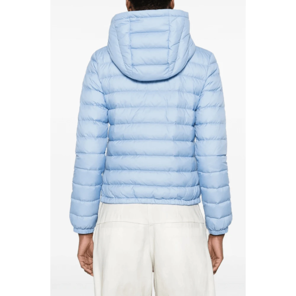 Moncler Gewatteerd Pastelblauw Jack met Rits Blue Dames