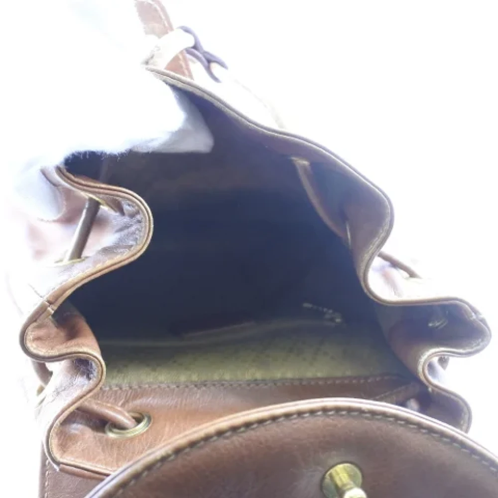 Gucci Vintage Pre-owned Leather handbags Brown Dames