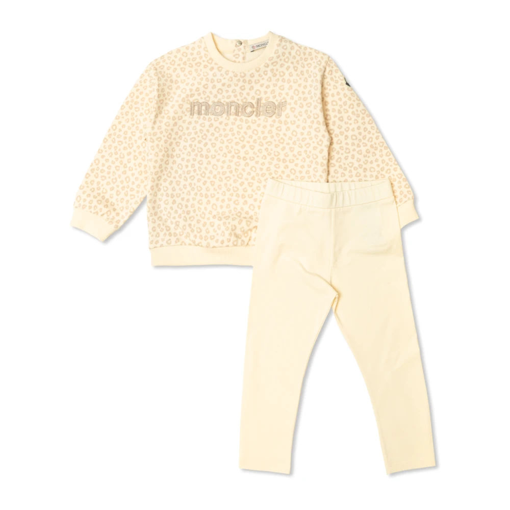 Moncler Set: sweatshirt och leggings Beige, Unisex