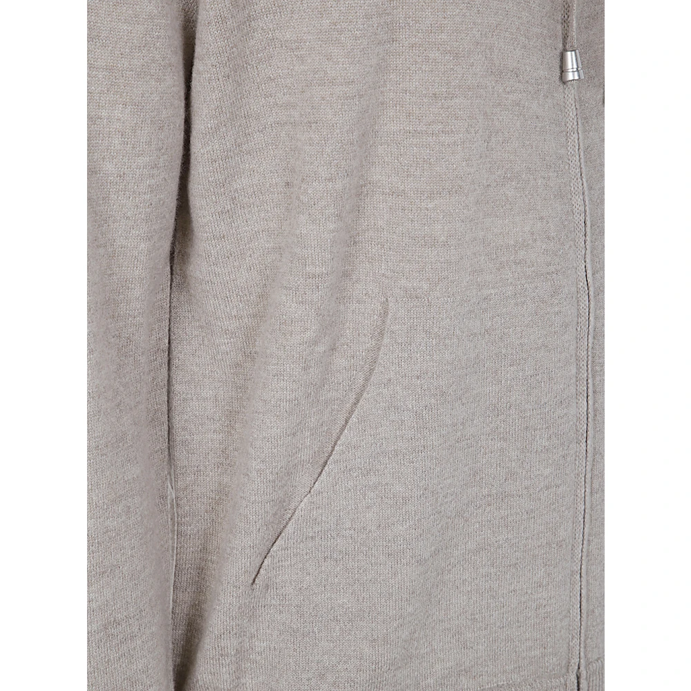 Filippo De Laurentiis Kasjmierwol Zip Hoodie Beige Heren