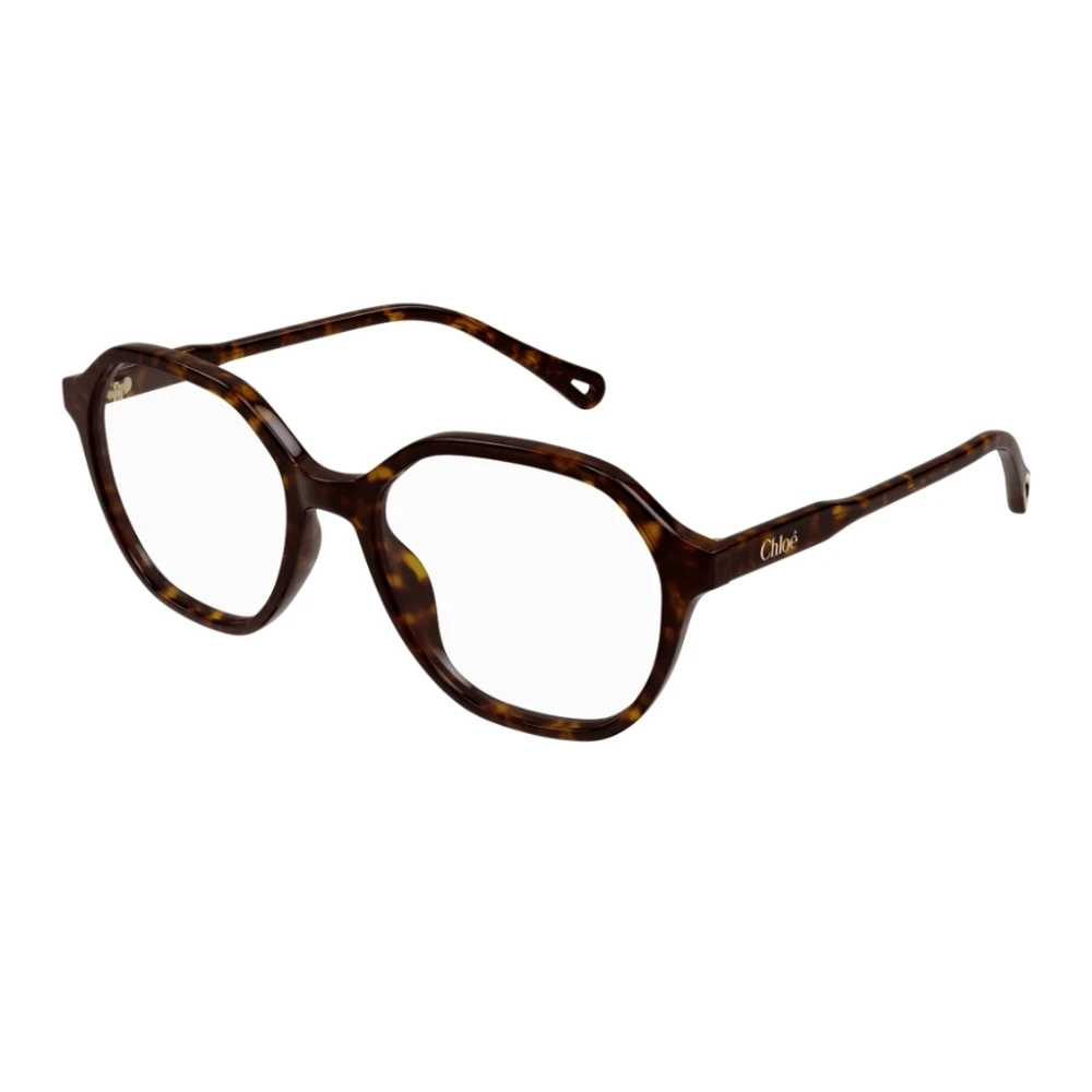Chloé Geometrische Afgeronde Acetaat Bril Brown Unisex
