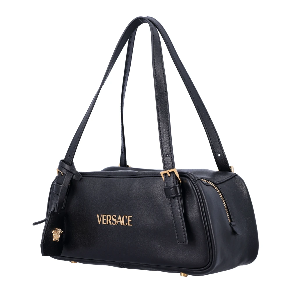 Versace Bowling Schoudertas met Strik Detail Black Dames