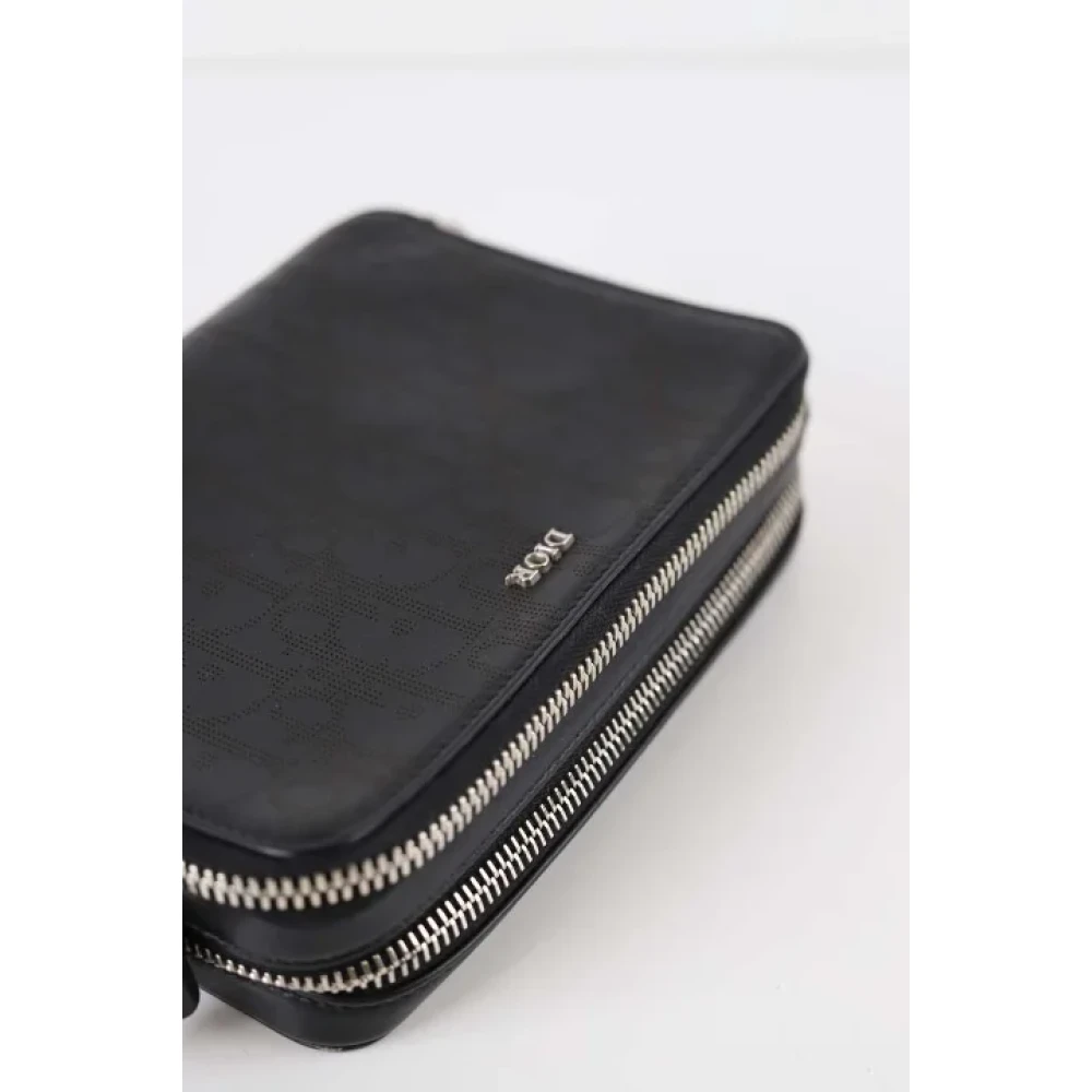 Dior Vintage Pre-owned Leather handbags Black Heren