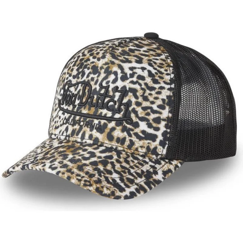 Von Dutch Dierenprint truckerpet bruin Multicolor Heren