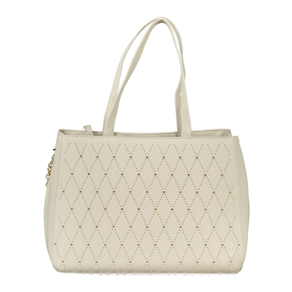 Valentino by Mario Valentino Witte Leren Schoudertas met Ketting White Dames