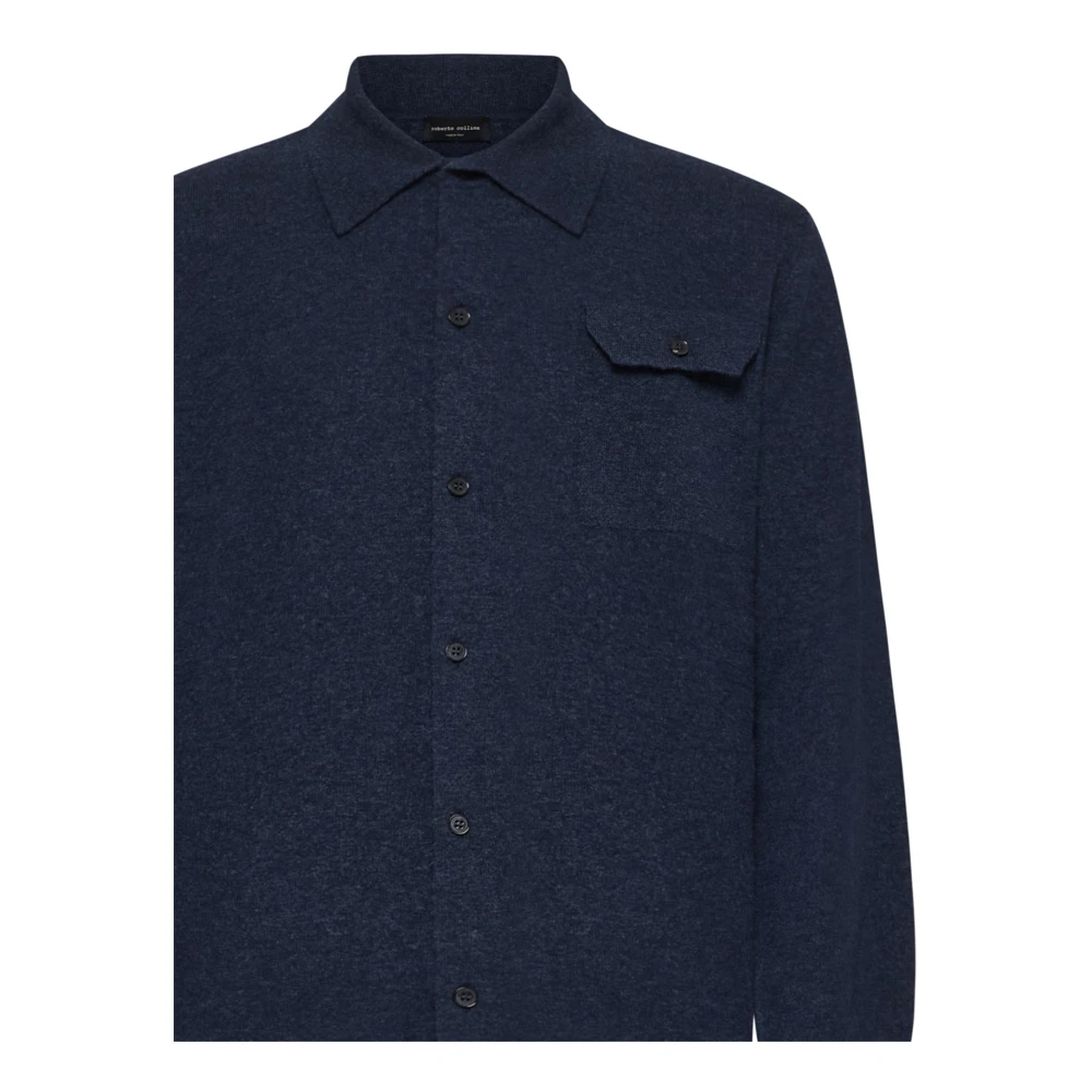 Roberto Collina Denim Overhemden Collectie Blue Heren