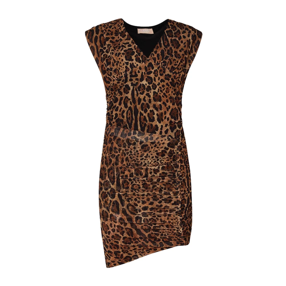 Liu Jo Korte dierenprint tule jurk Brown Dames
