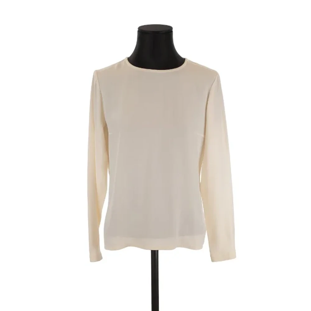 Yves Saint Laurent Vintage Pre-owned Silk tops White Dames