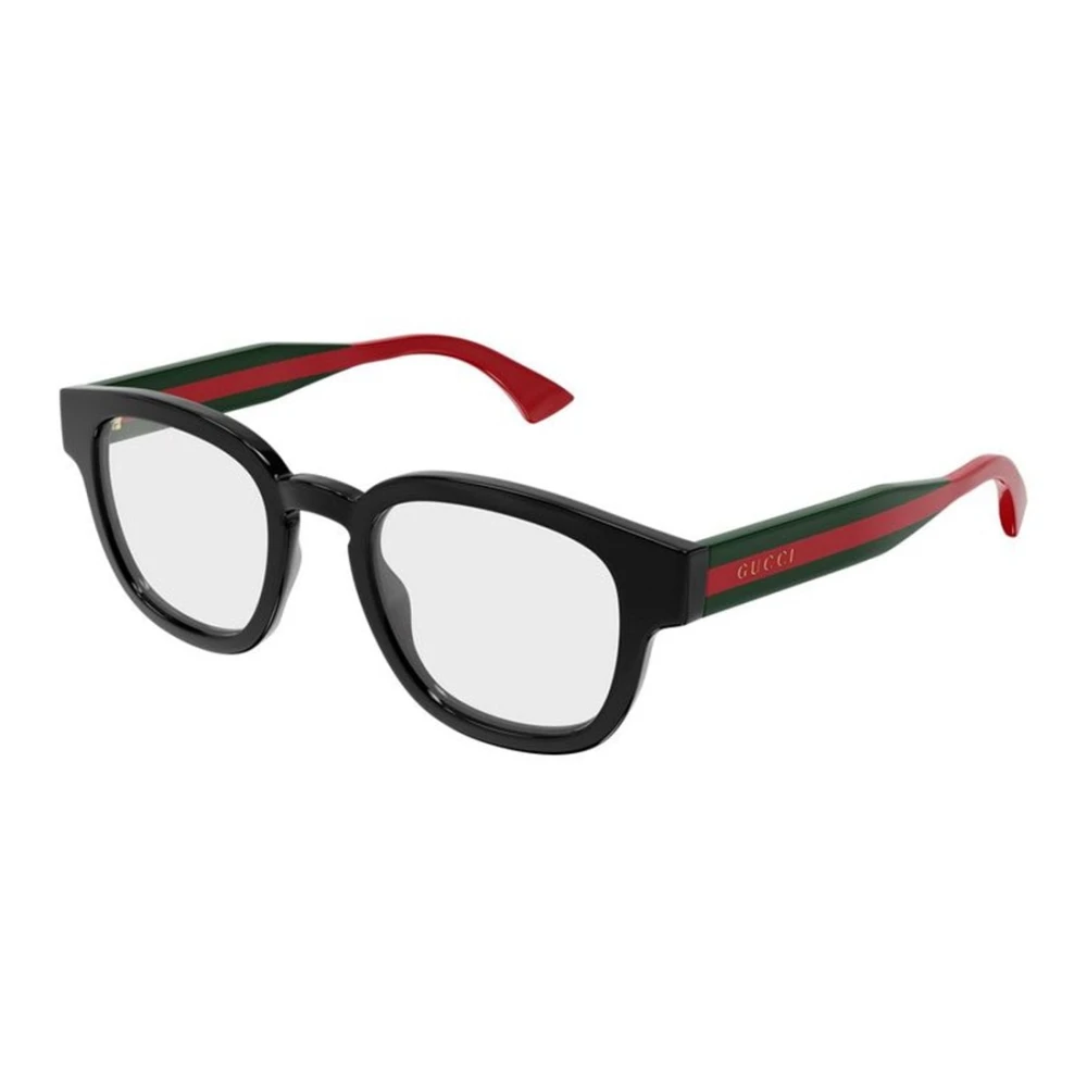 Gucci Men's Black Glasses, 48 Mm, Round Optical Frame