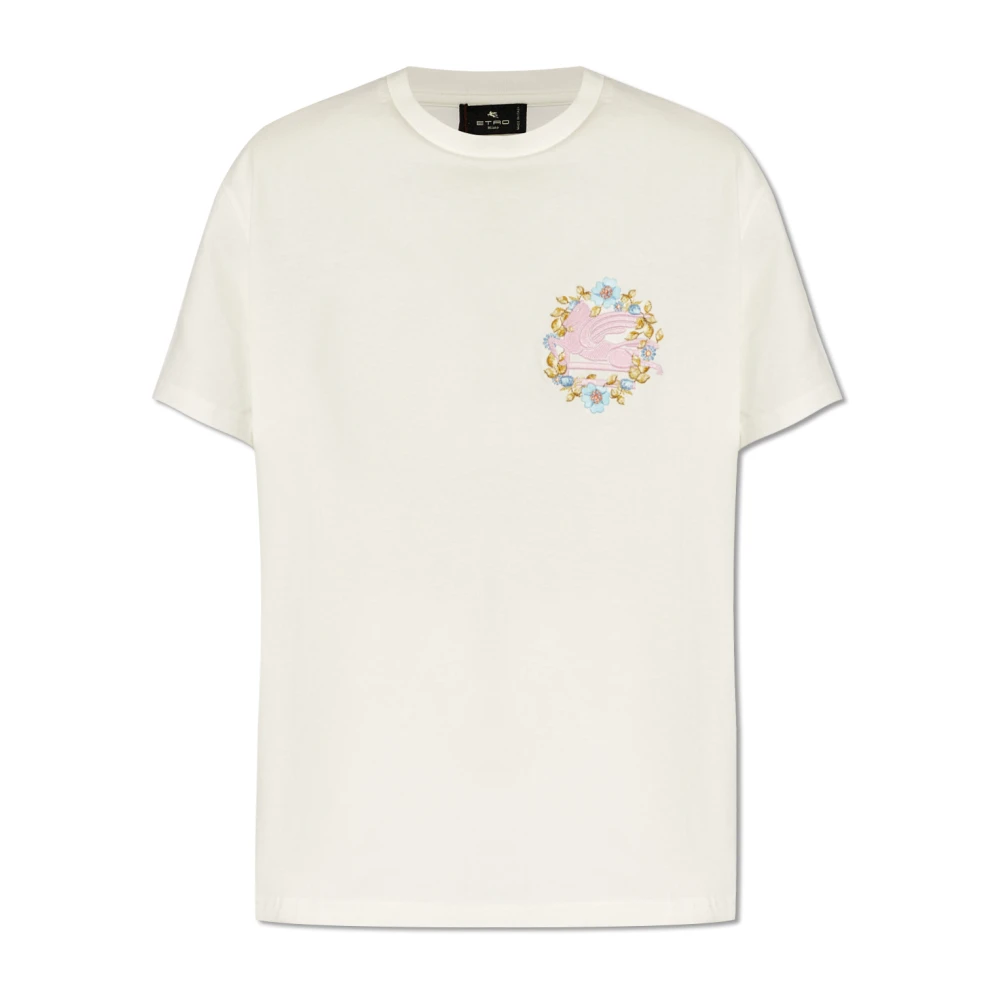 ETRO T-shirt met logo White Dames