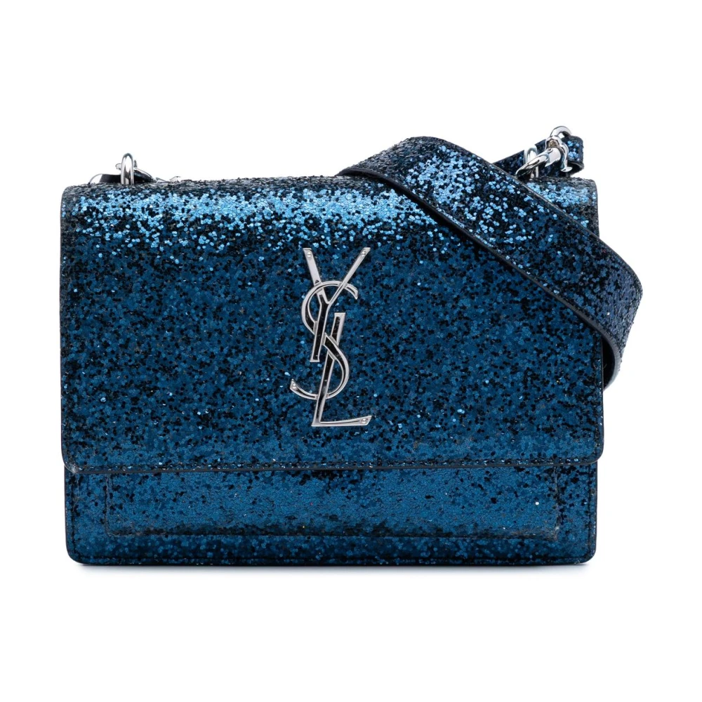 Saint Laurent Vintage Women's Blue Pre-Owned Flap Chain Bag
