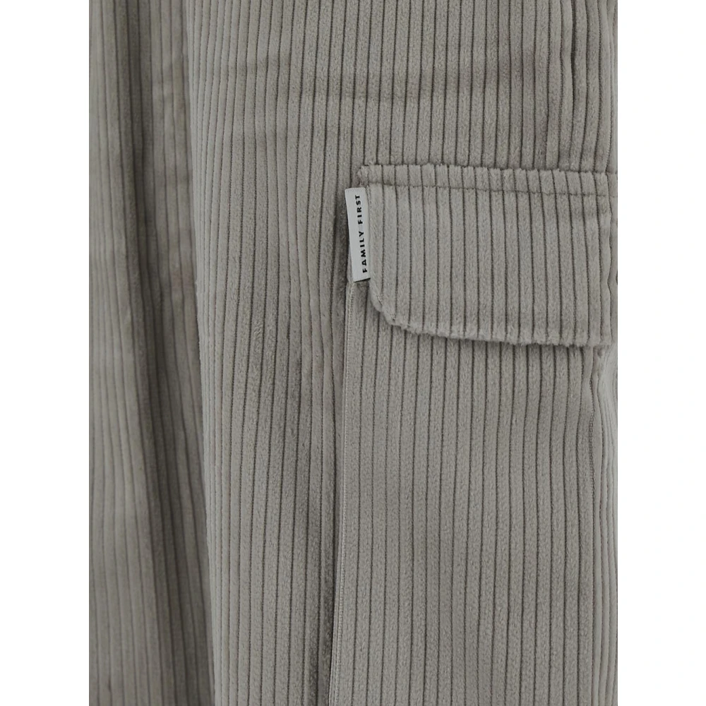 Family First Velvet Cargo Broek in Katoen Gray Heren
