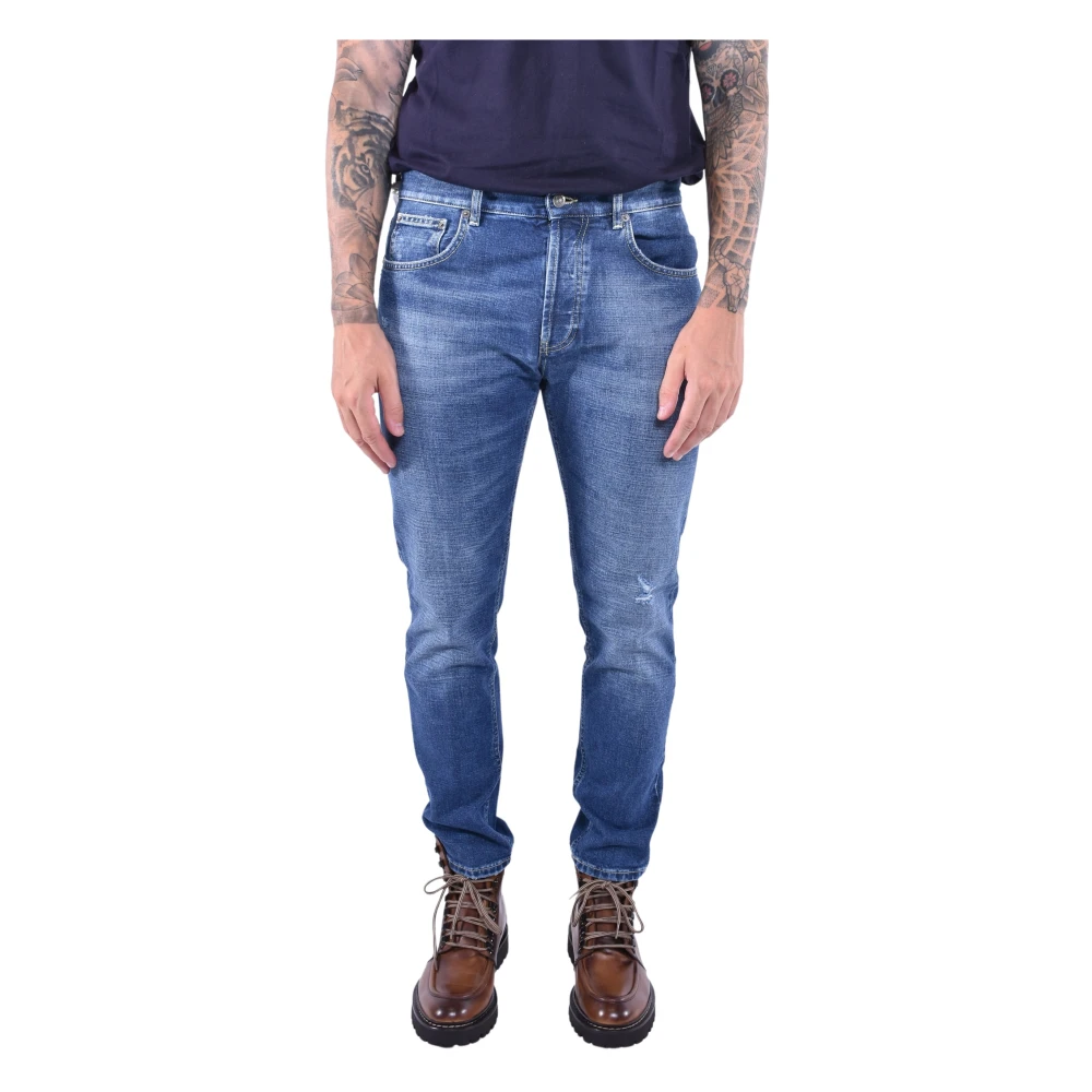 Dondup Blauwe Slim Fit Wortel Jeans Blue