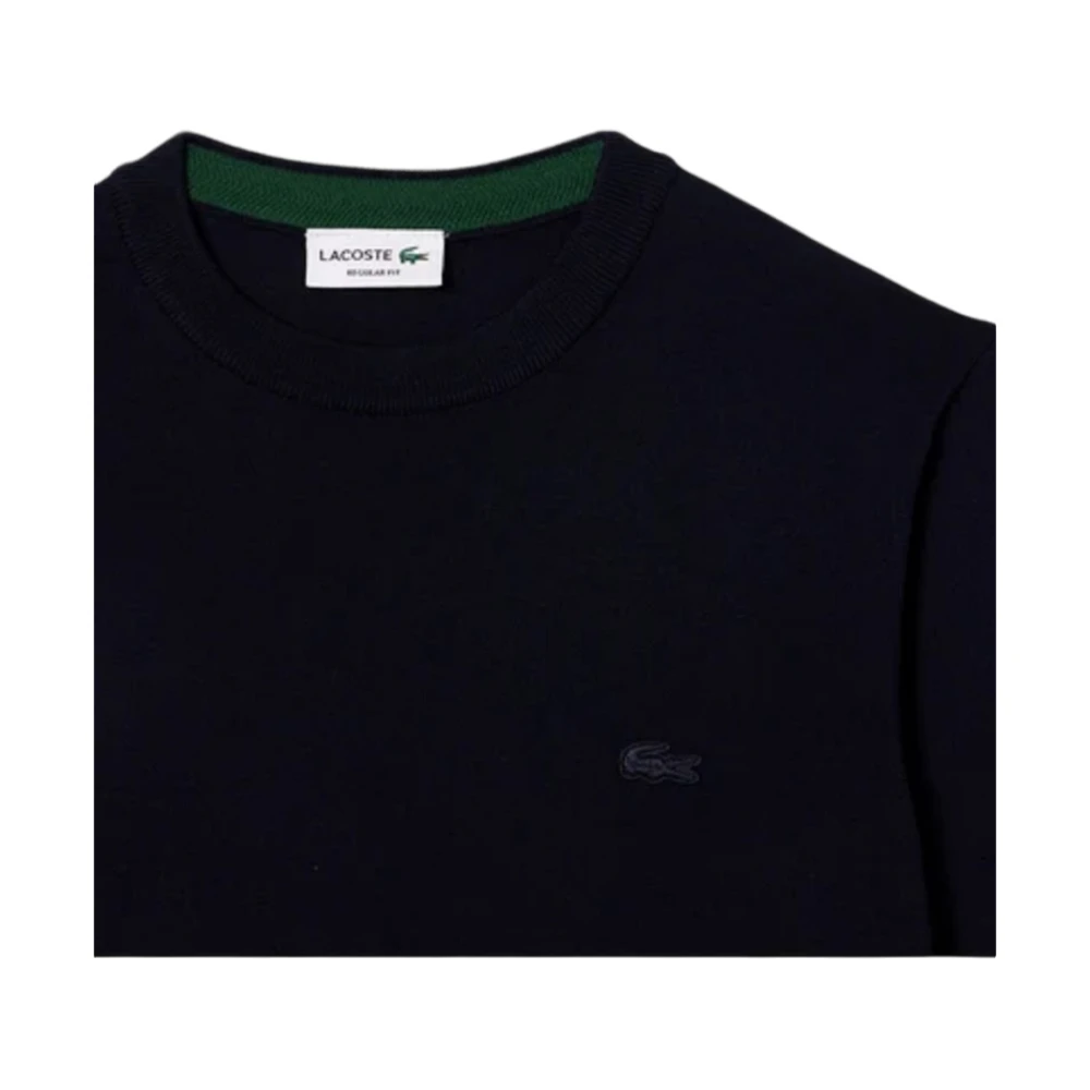 Lacoste Blauwe Merinowollen Trui Blue Heren