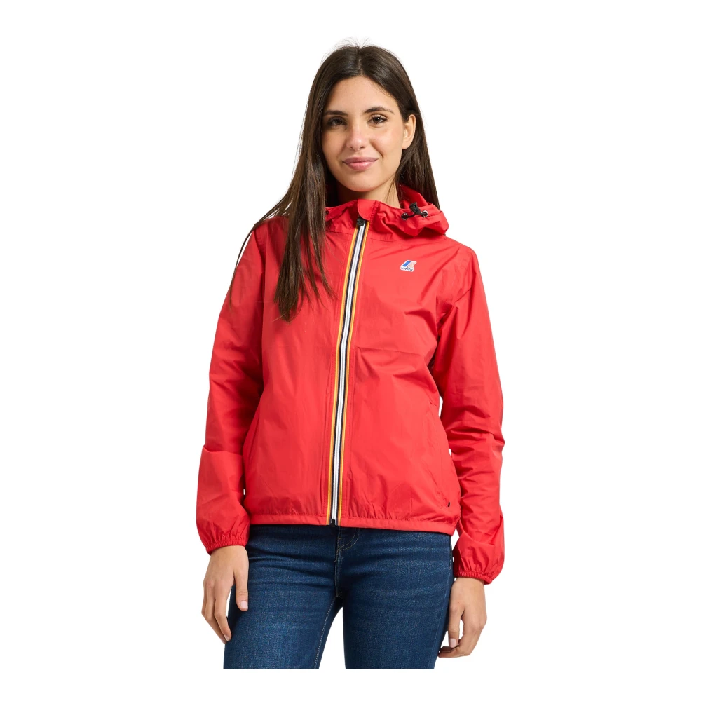 K-Way Donna Rosso Giacche, L, New,