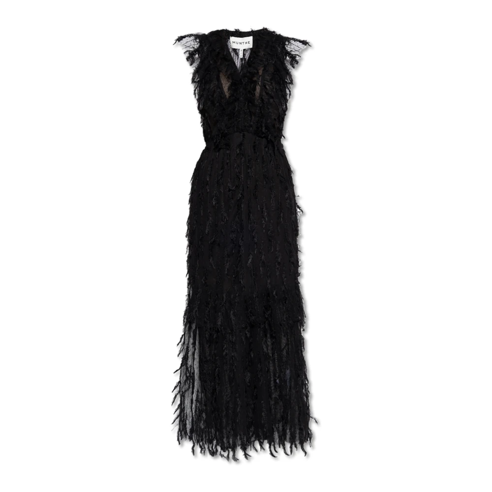 Munthe Jurk met decoratieve afwerking Black Dames