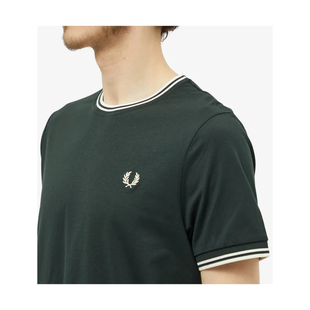 Fred Perry Nachtgroen Twin Tipped T-Shirt Green Heren