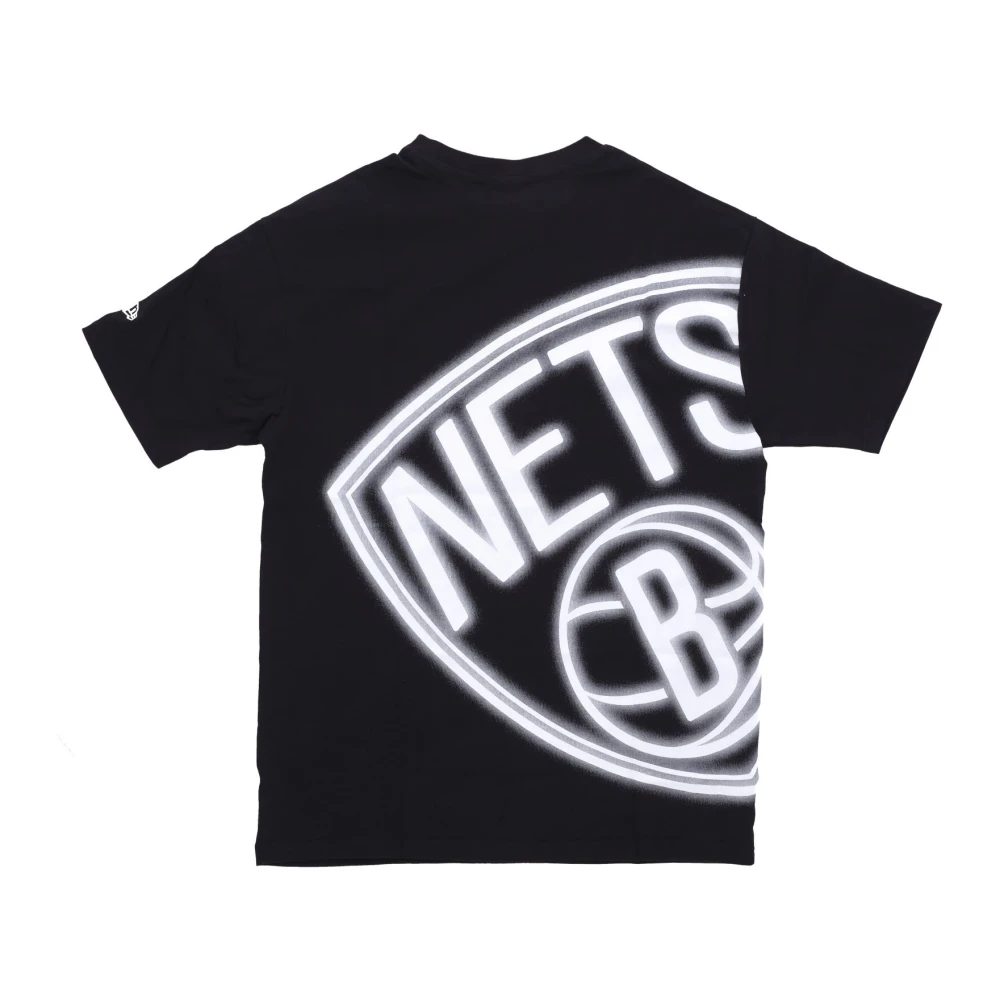 new era NBA Neon Tee Bronet Zwart Wit Black Heren