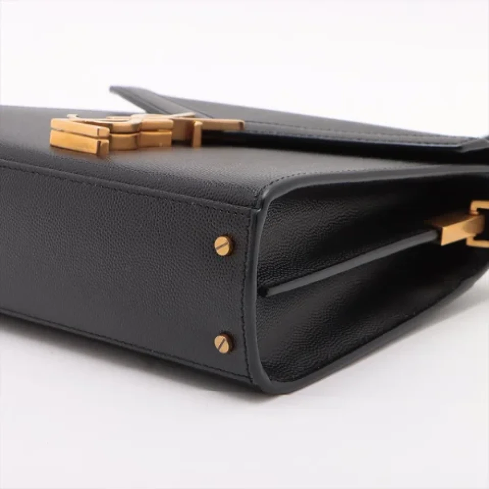 Yves Saint Laurent Vintage Pre-owned Leather handbags Black Dames
