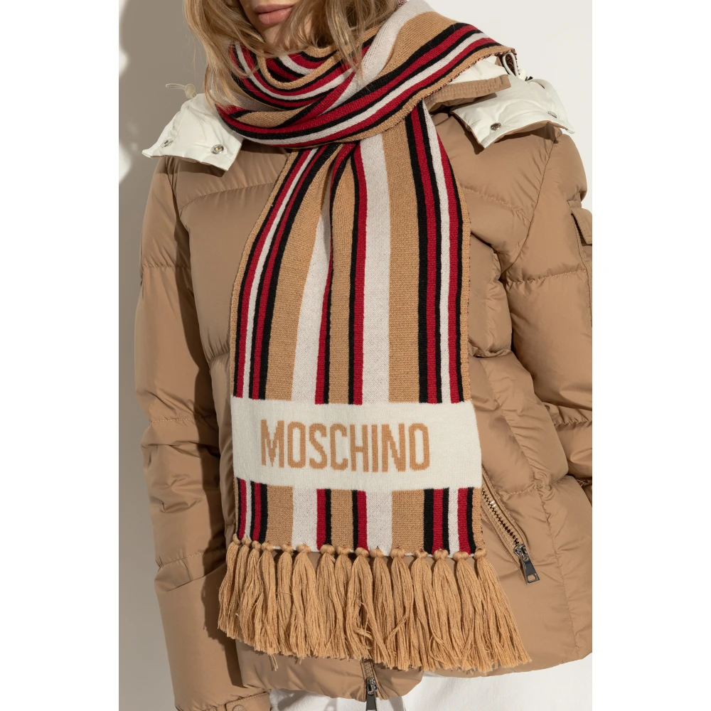 Moschino Sjaal met gestreept patroon Multicolor Unisex