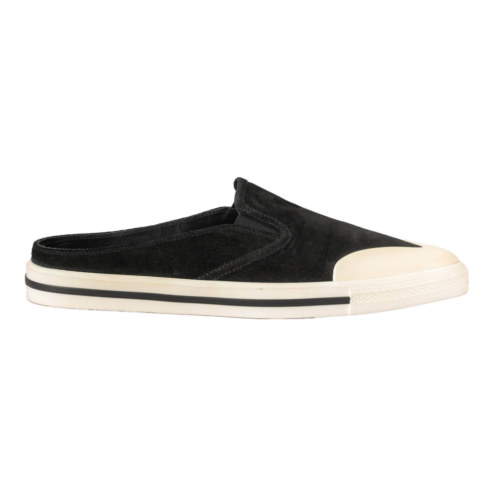 Saint Laurent Mocka Loafers med Gummisula Black, Herr