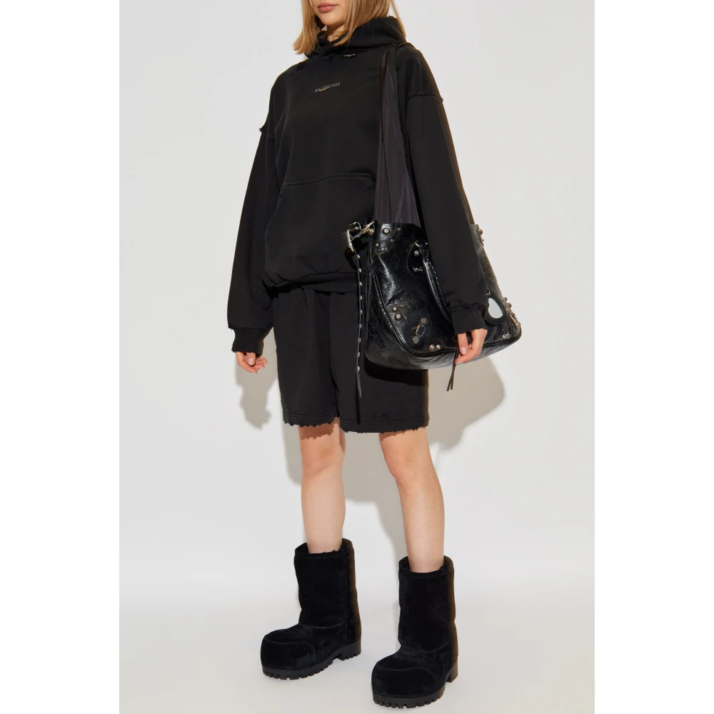 Balenciaga Sweatshirt met logo Black Dames