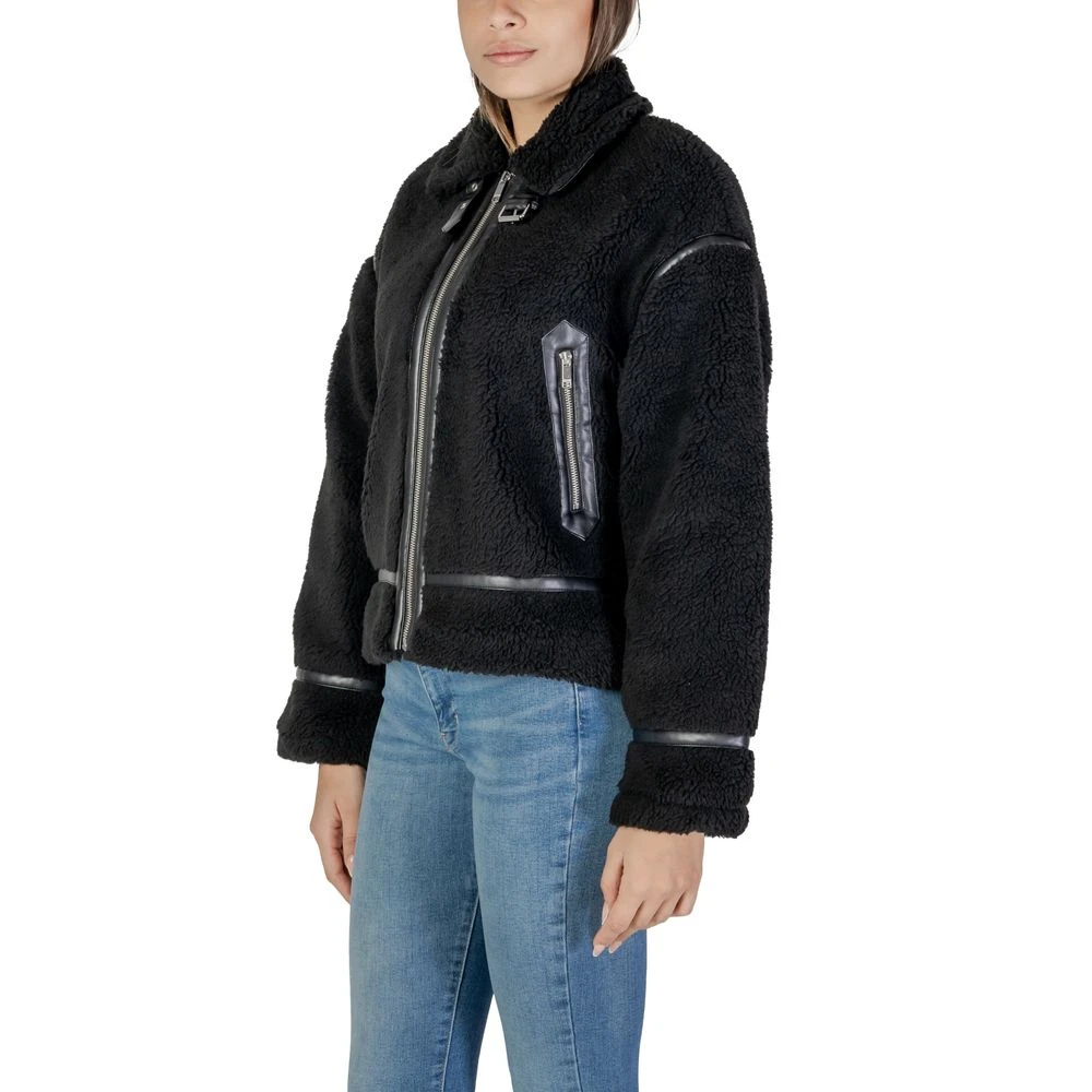Only Zwarte Polyester Jas & Mantel Collectie Black Dames