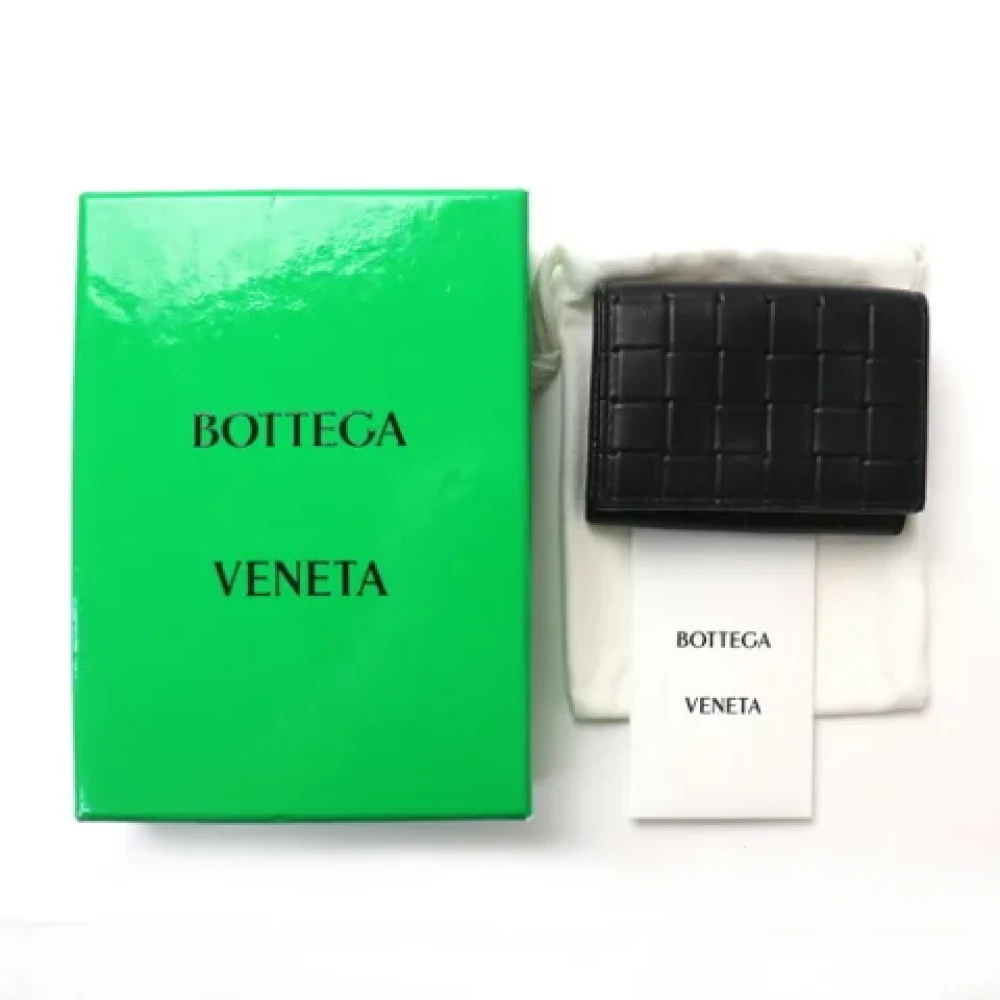 Bottega Veneta Vintage Pre-owned Leather wallets Black Dames