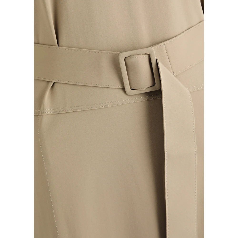 Max Mara Beige midi jurk met lange mouwen Brown Dames