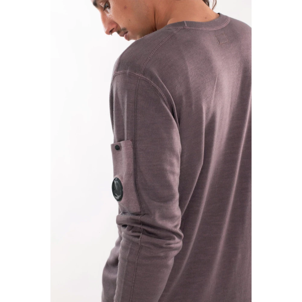 C.P. Company Snel Geverfd Merinowol Gebreid Purple Heren