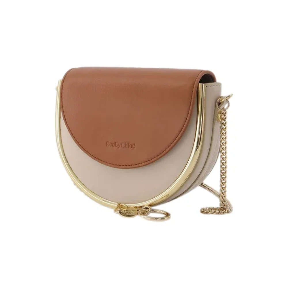 Chloé Pre-owned Leather crossbody-bags Beige Dames