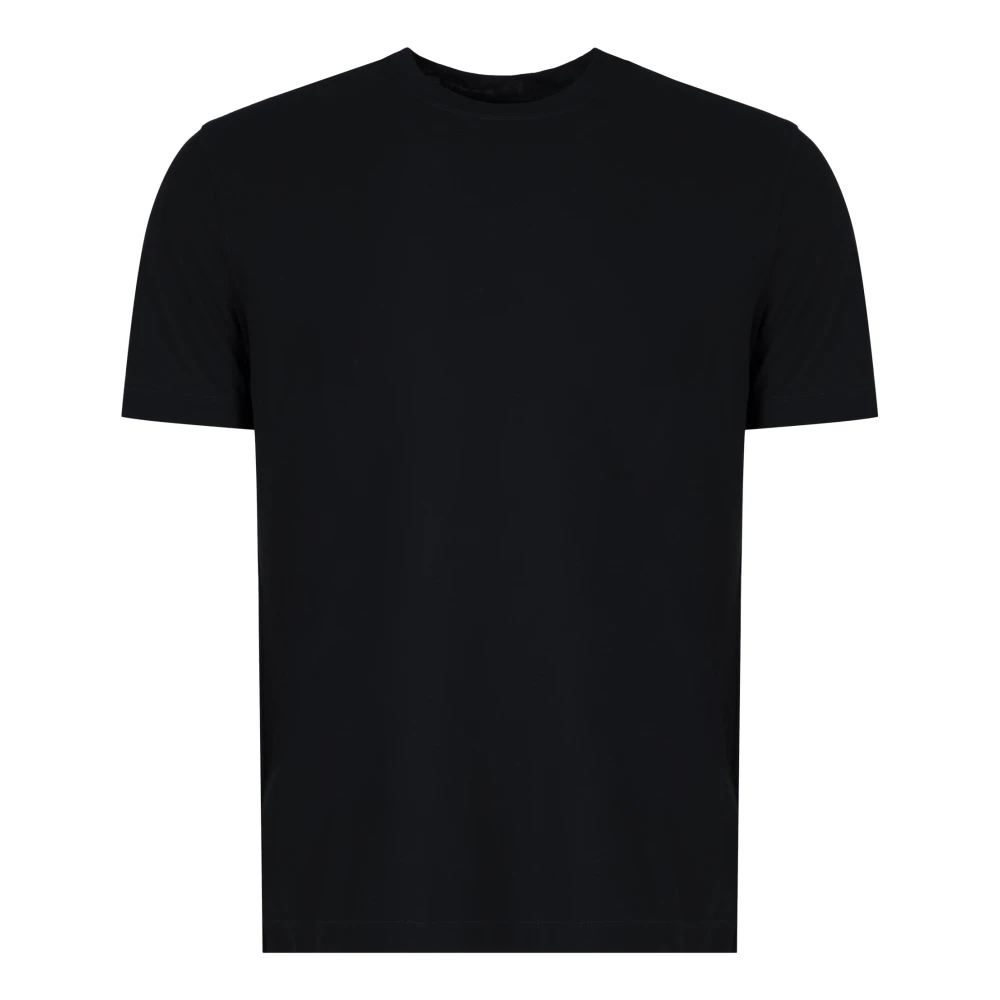 Slowear Men's Black Cotton Crew-Neck T-Shirt - T-Shirts - 3XL - Tops