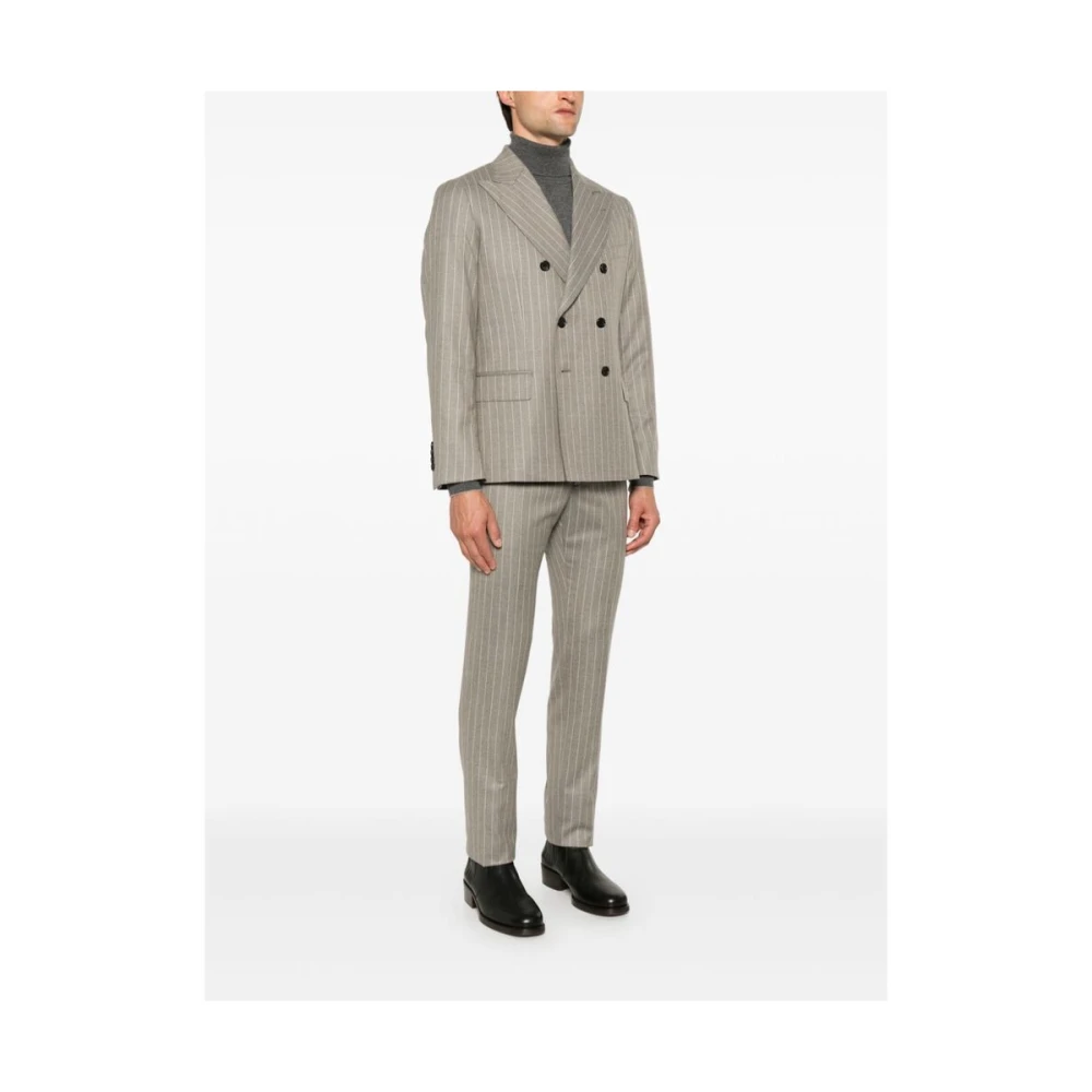 Reveres 1949 Pinstripe Blazer en Broek Set Gray Heren