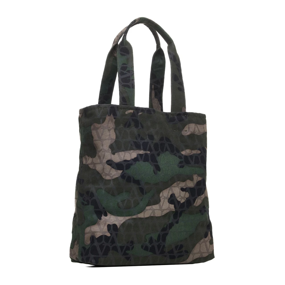 Valentino Garavani Iconographe Camouflage Tote Tas Green Heren