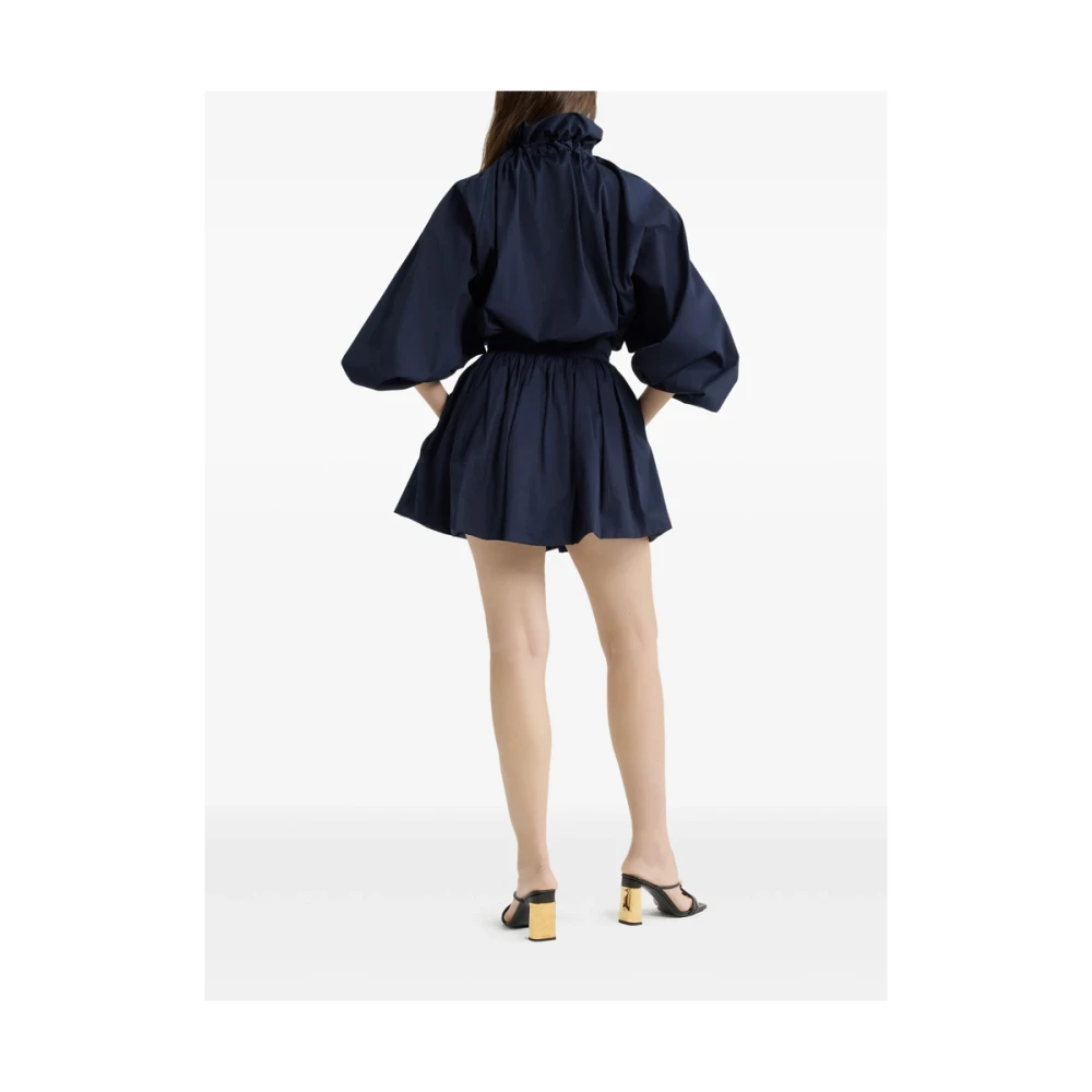 Patou Navy Blue Ruched Skirt Blue Dames