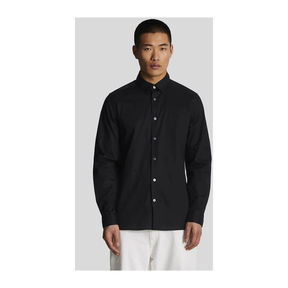 Lyle & Scott Slim Fit Poplin Overhemd Black Heren