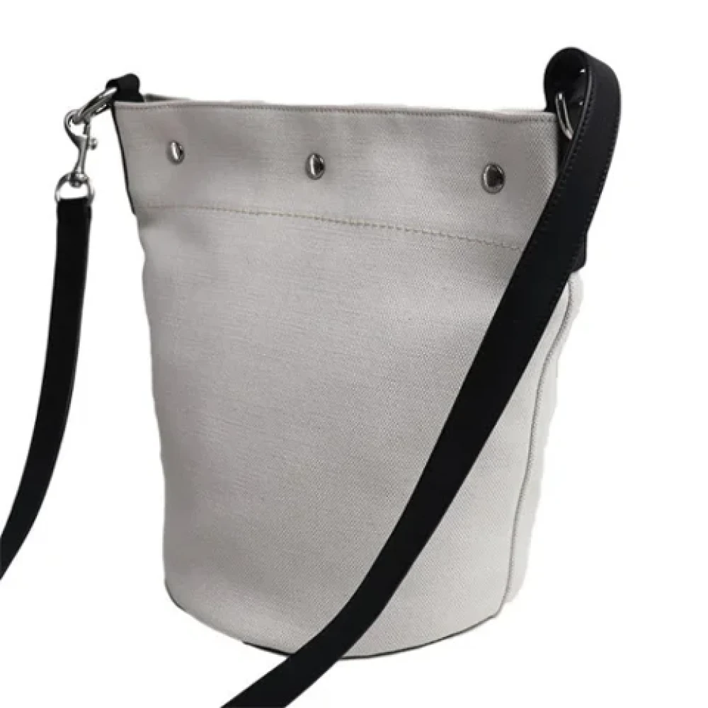Saint Laurent Vintage Pre-owned Canvas shoulder-bags White Dames